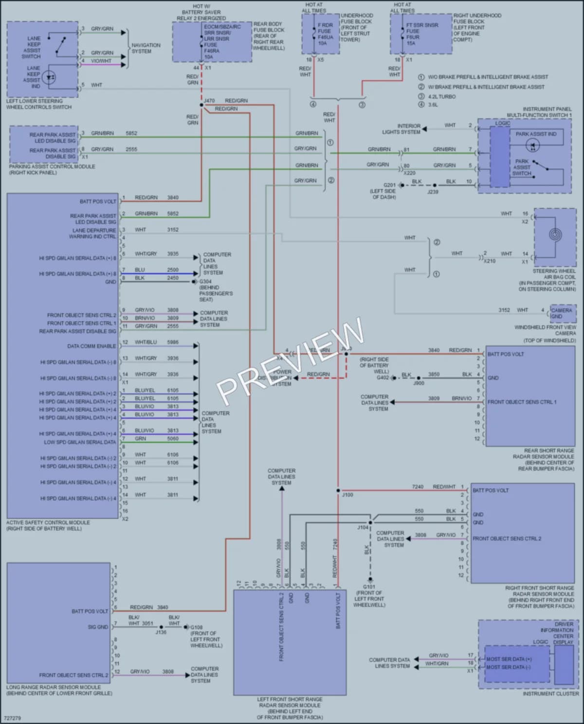 2020 Cadillac CT6V Instrument Cluster wiring diagram preview