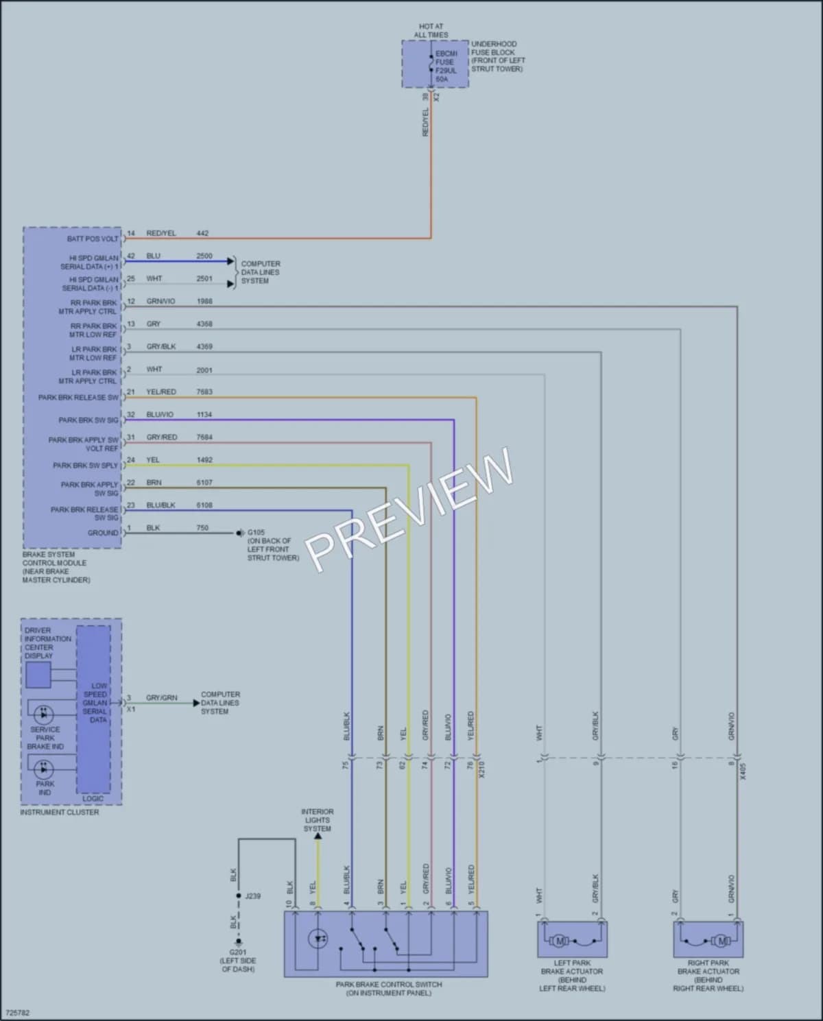2020 Cadillac CT6V Shift Interlock wiring diagram preview