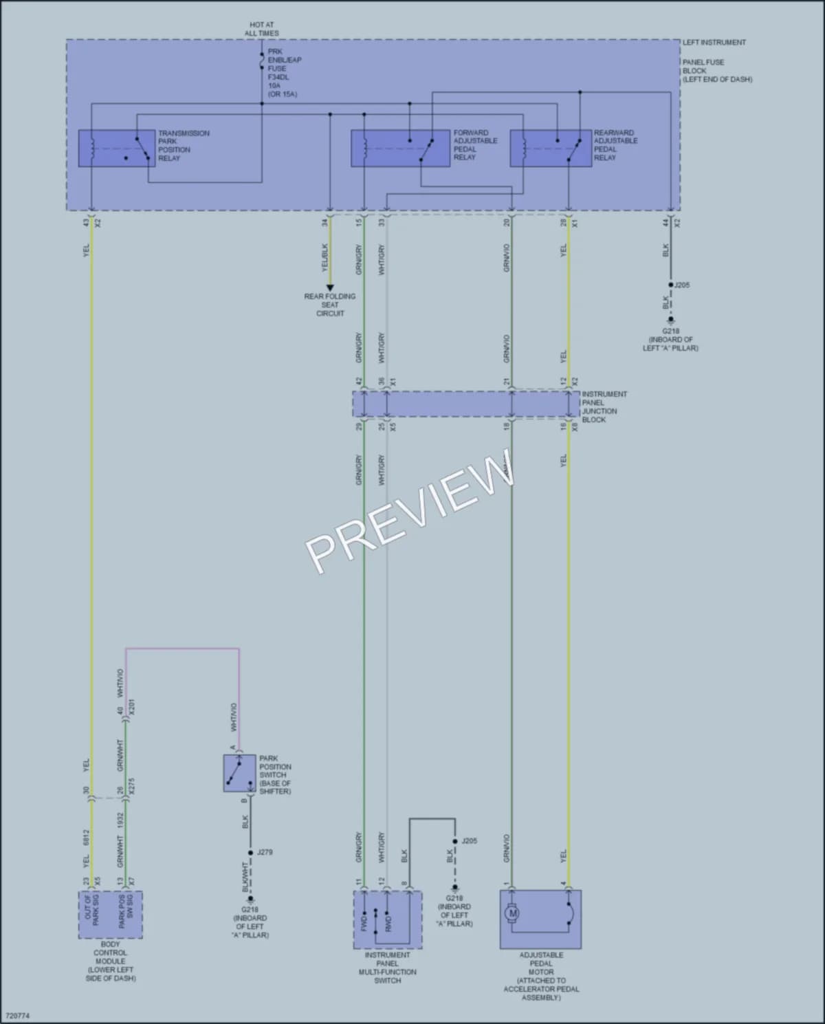 2020 Cadillac Escalade Power Seats wiring diagram preview