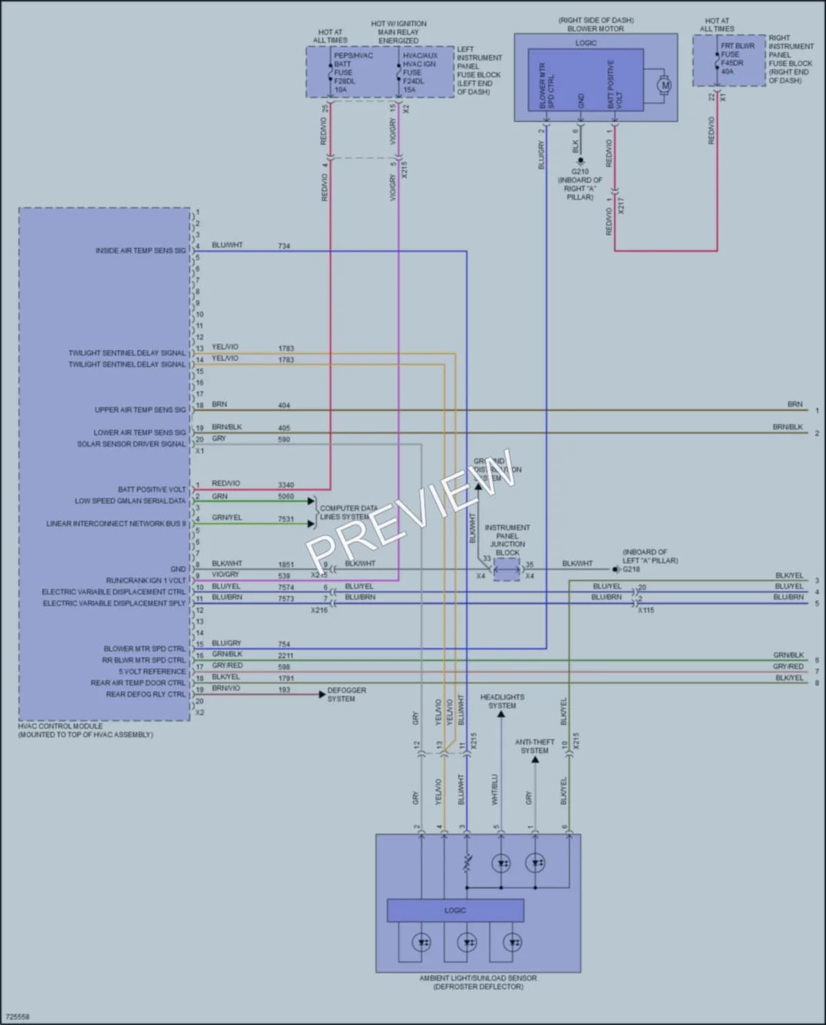 2020 Cadillac EscaladeESV Air Conditioning wiring diagram preview