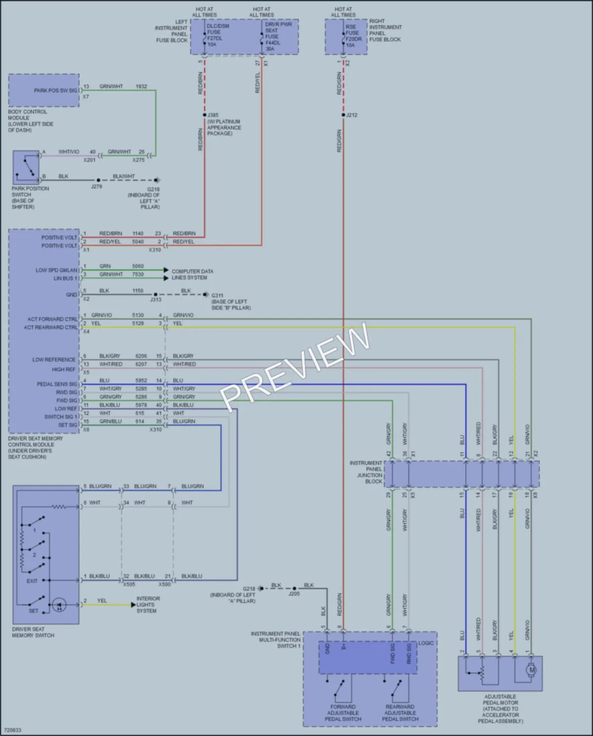 2020 Cadillac EscaladeESV Memory Systems wiring diagram preview