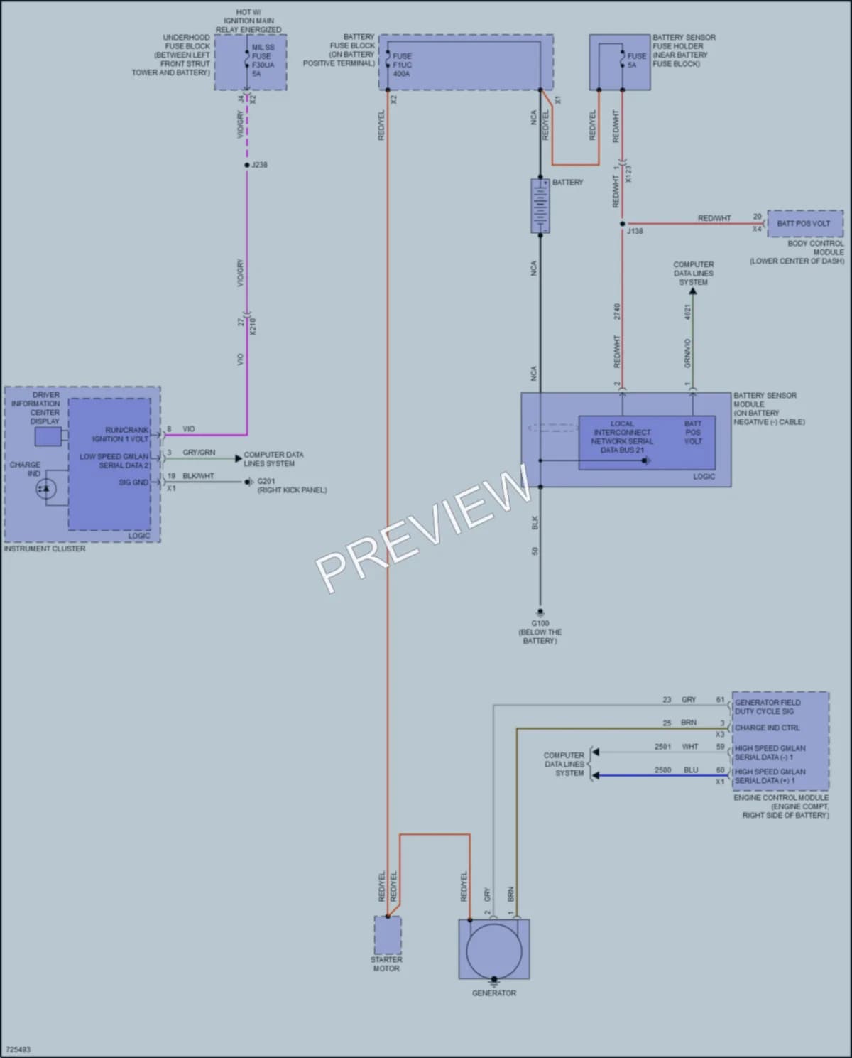 2020 Cadillac XT4 Starting Charging wiring diagram preview