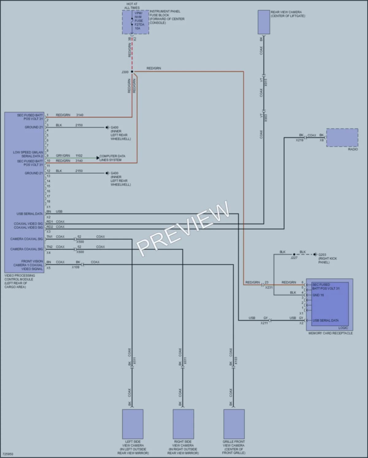 2020 Cadillac XT6 Navigation wiring diagram preview