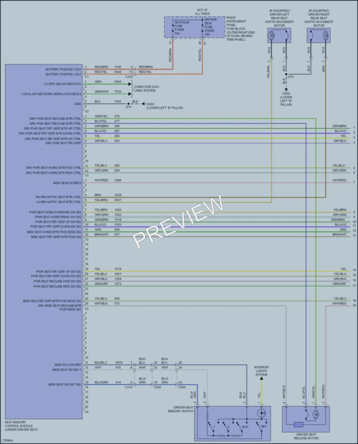 2020 Chevrolet 1500Silverado Memory Systems wiring diagram preview