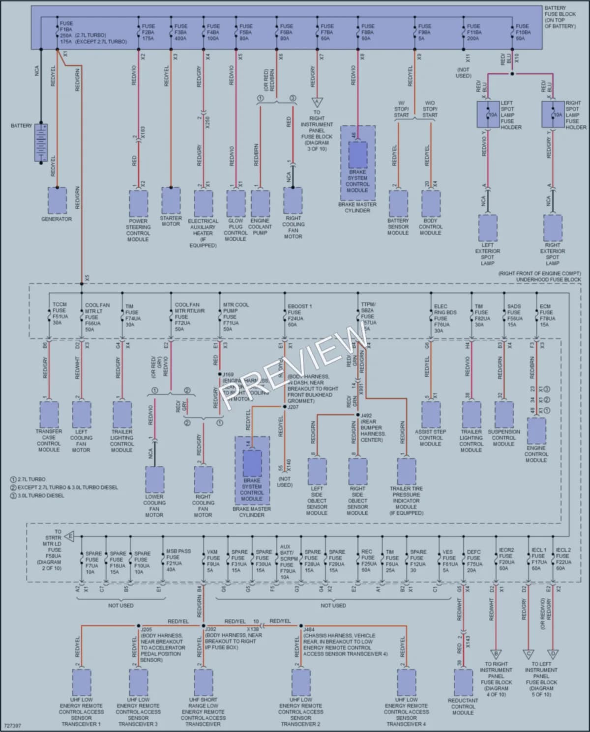 2020 Chevrolet 1500Silverado Power Distribution wiring diagram preview