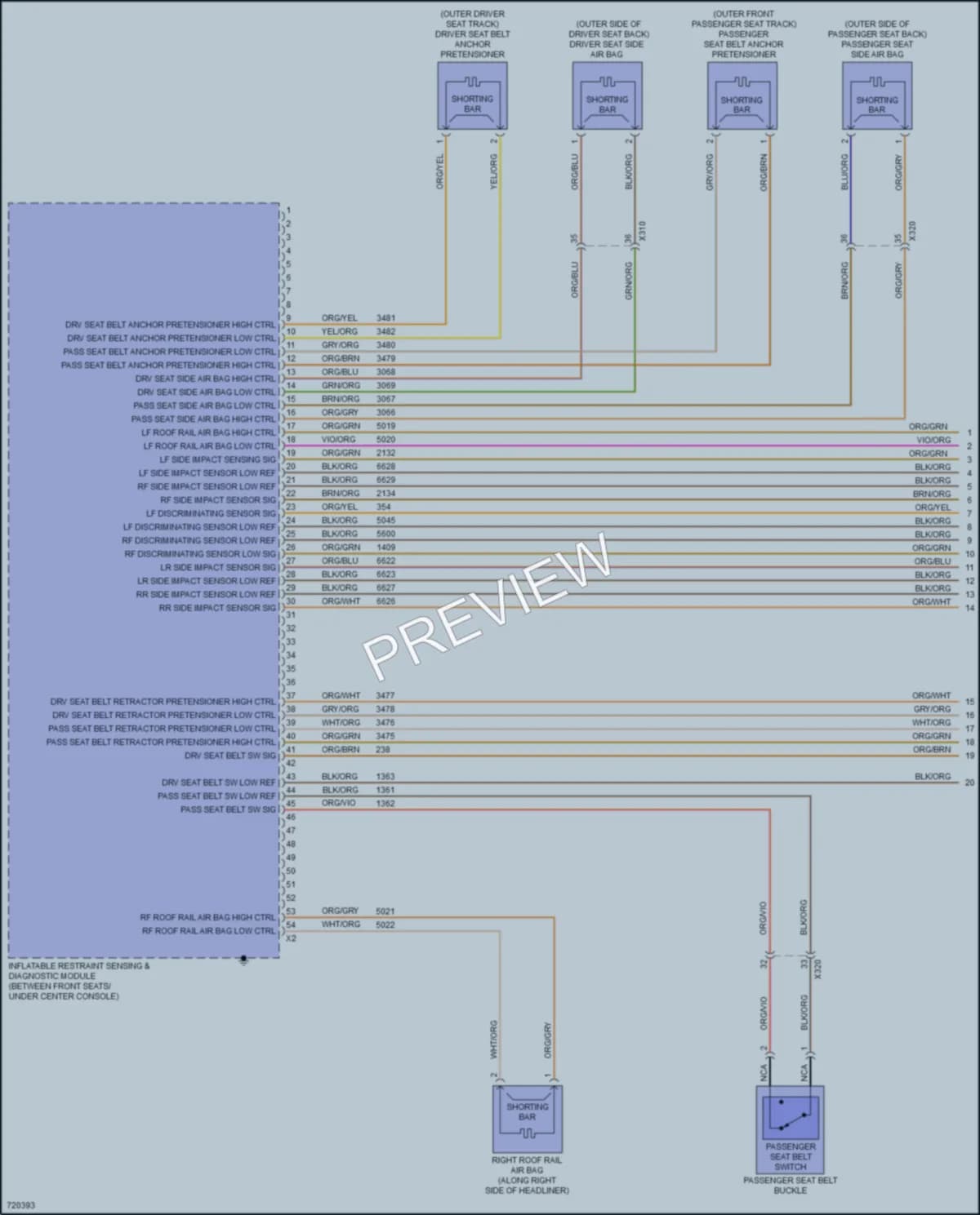 2020 Chevrolet 1500Silverado Supplemental Restraints wiring diagram preview
