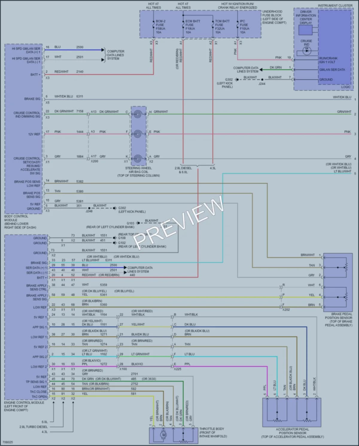 2020 Chevrolet 2500Express Cruise Control wiring diagram preview