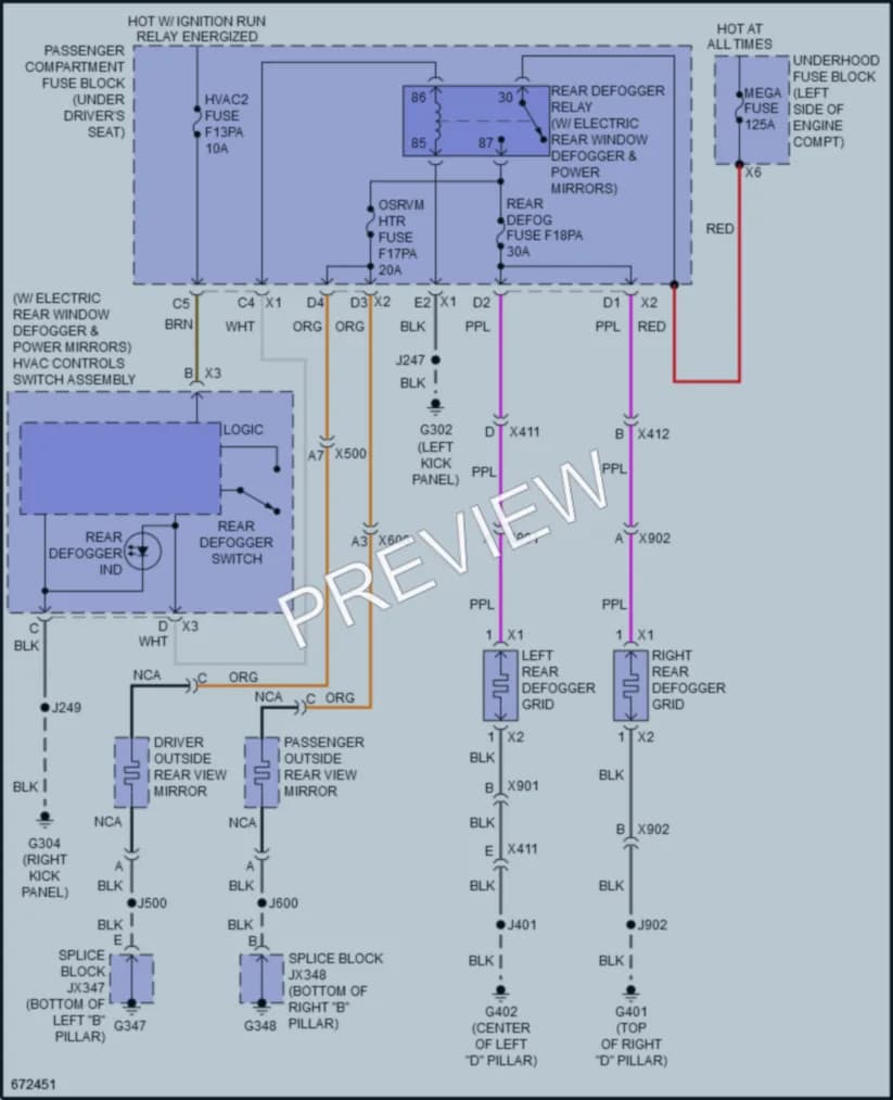 2020 Chevrolet 2500Express Defoggers wiring diagram preview