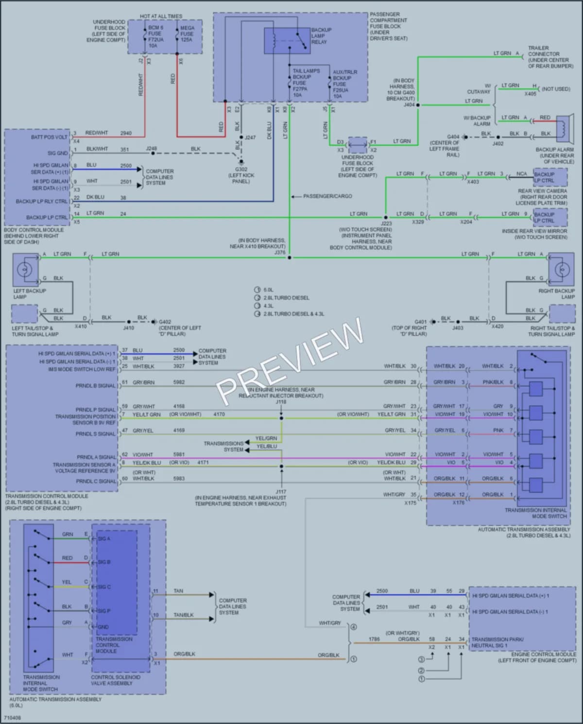 2020 Chevrolet 2500Express Exterior Lights wiring diagram preview