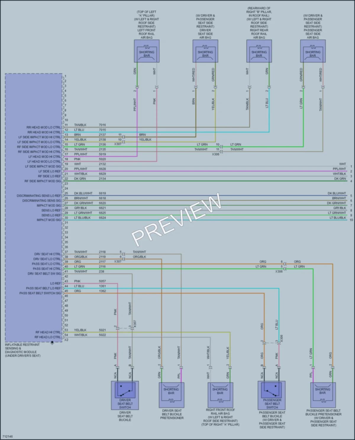 2020 Chevrolet 2500Express Supplemental Restraints wiring diagram preview