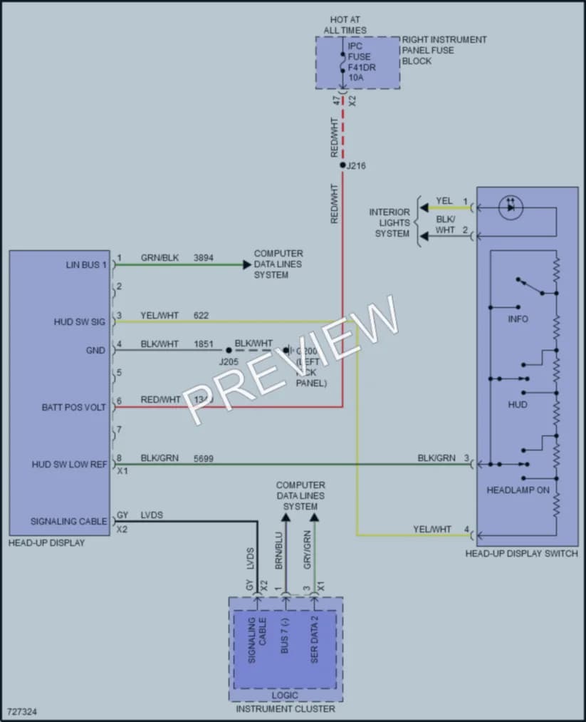 2020 Chevrolet 2500HDSilverado Instrument Cluster wiring diagram preview