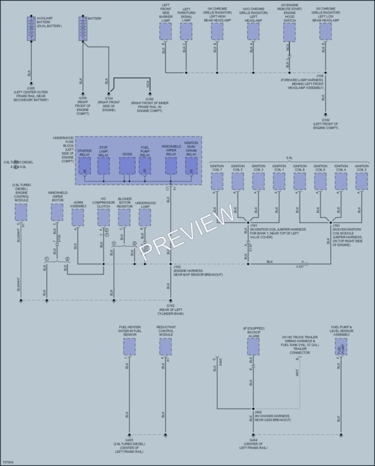 2020 Chevrolet 3500Express Ground Distribution wiring diagram preview