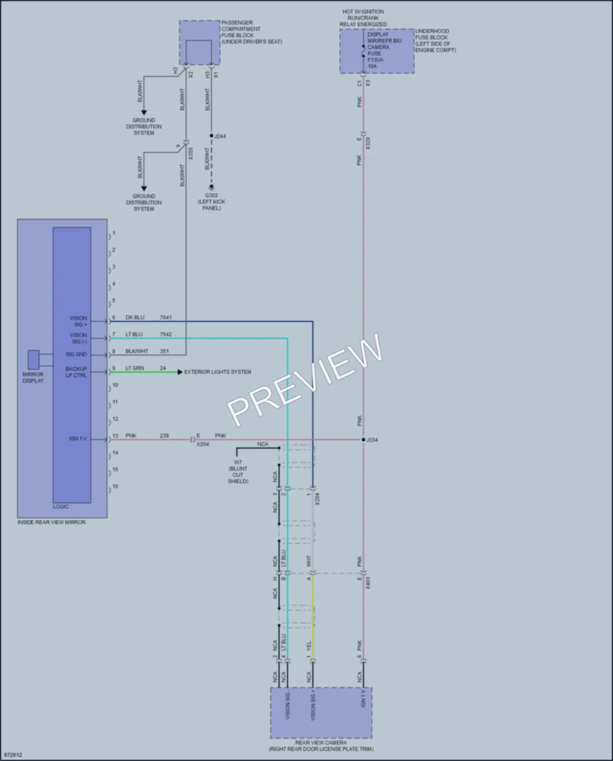 2020 Chevrolet 3500Express Power Mirrors wiring diagram preview
