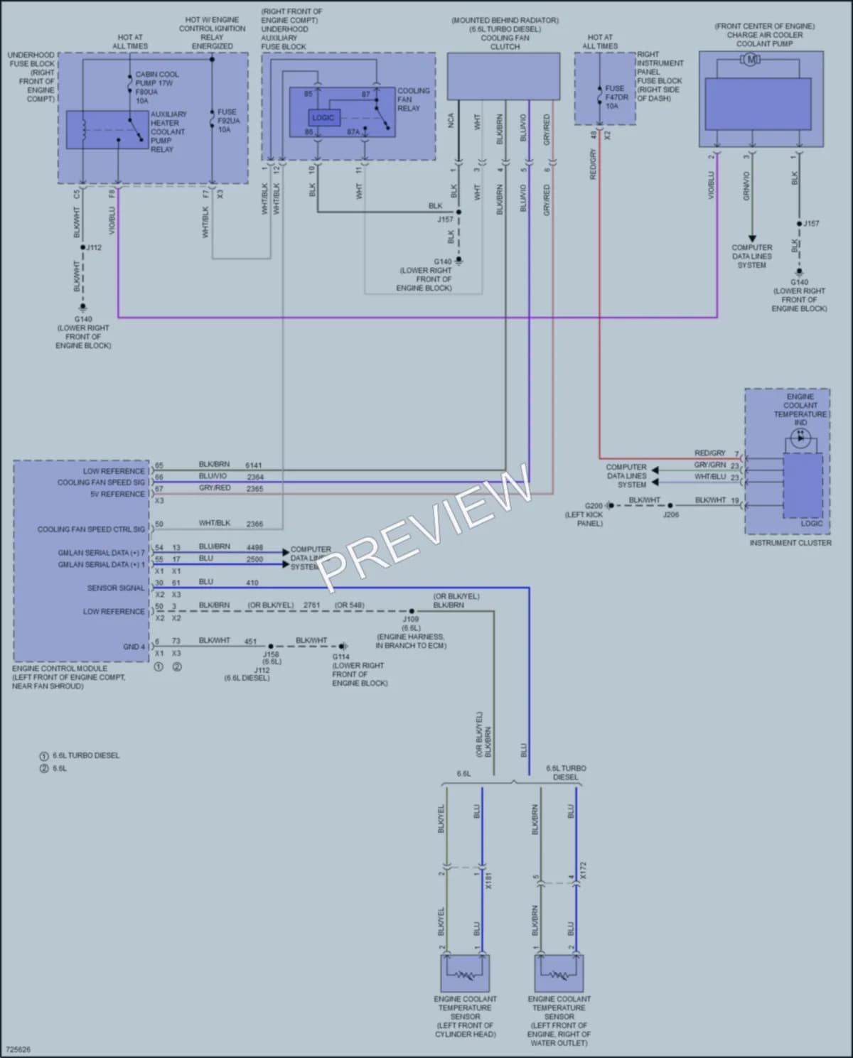 2020 Chevrolet 3500HDSilverado Cooling Fan wiring diagram preview