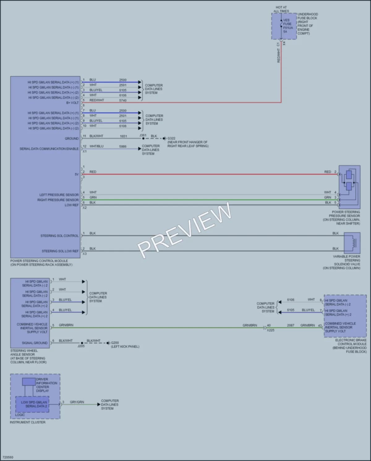 2020 Chevrolet 3500HDSilverado Electronic Power Steering wiring diagram preview