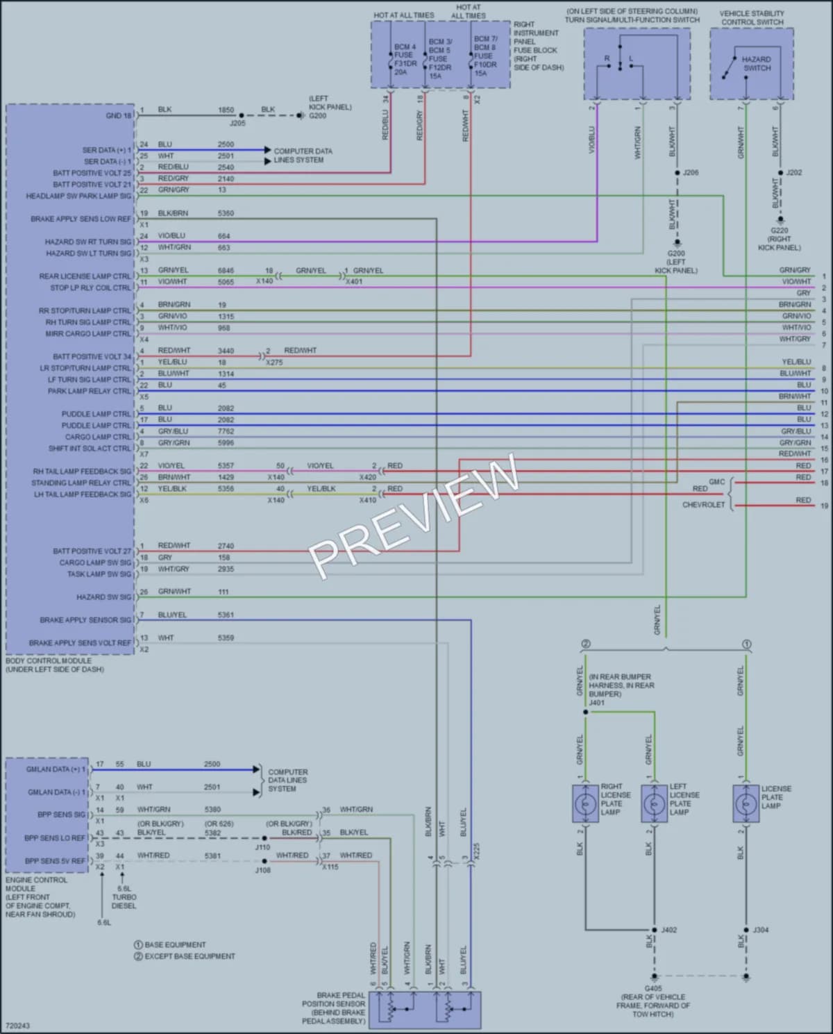 2020 Chevrolet 3500HDSilverado Exterior Lights wiring diagram preview