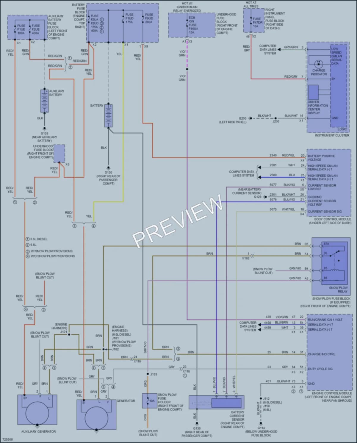 2020 Chevrolet 3500HDSilverado Starting Charging wiring diagram preview