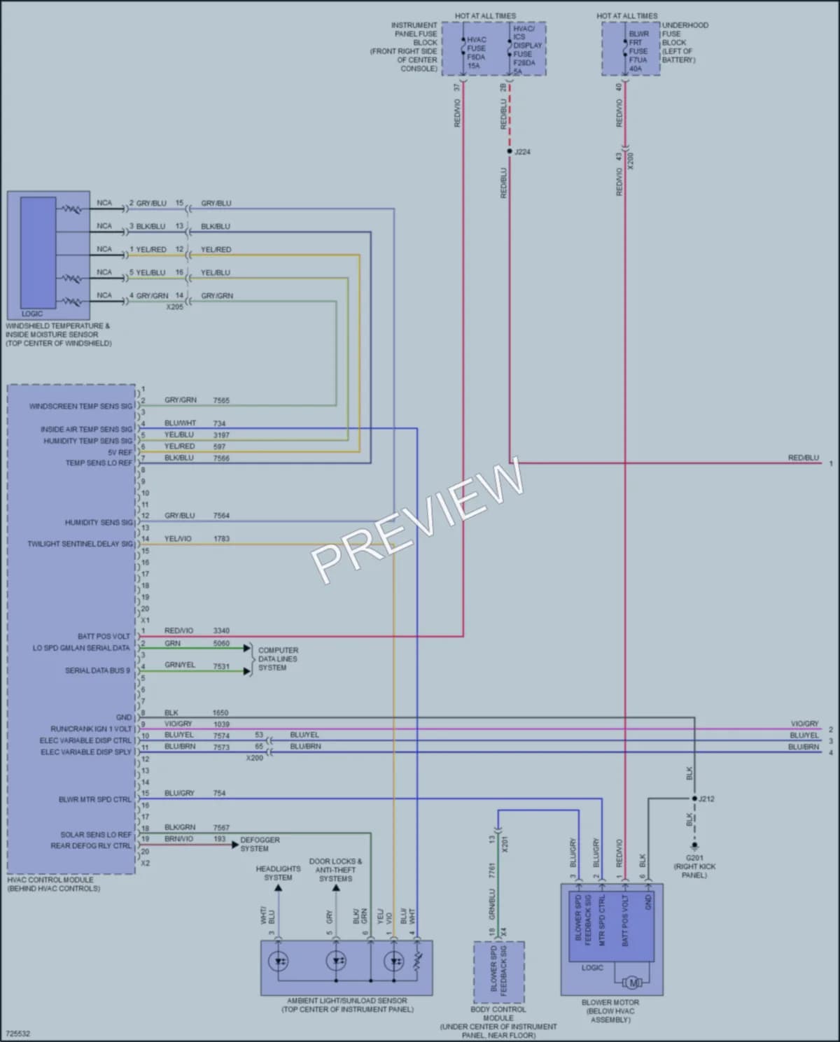 2020 Chevrolet Blazer Air Conditioning wiring diagram preview