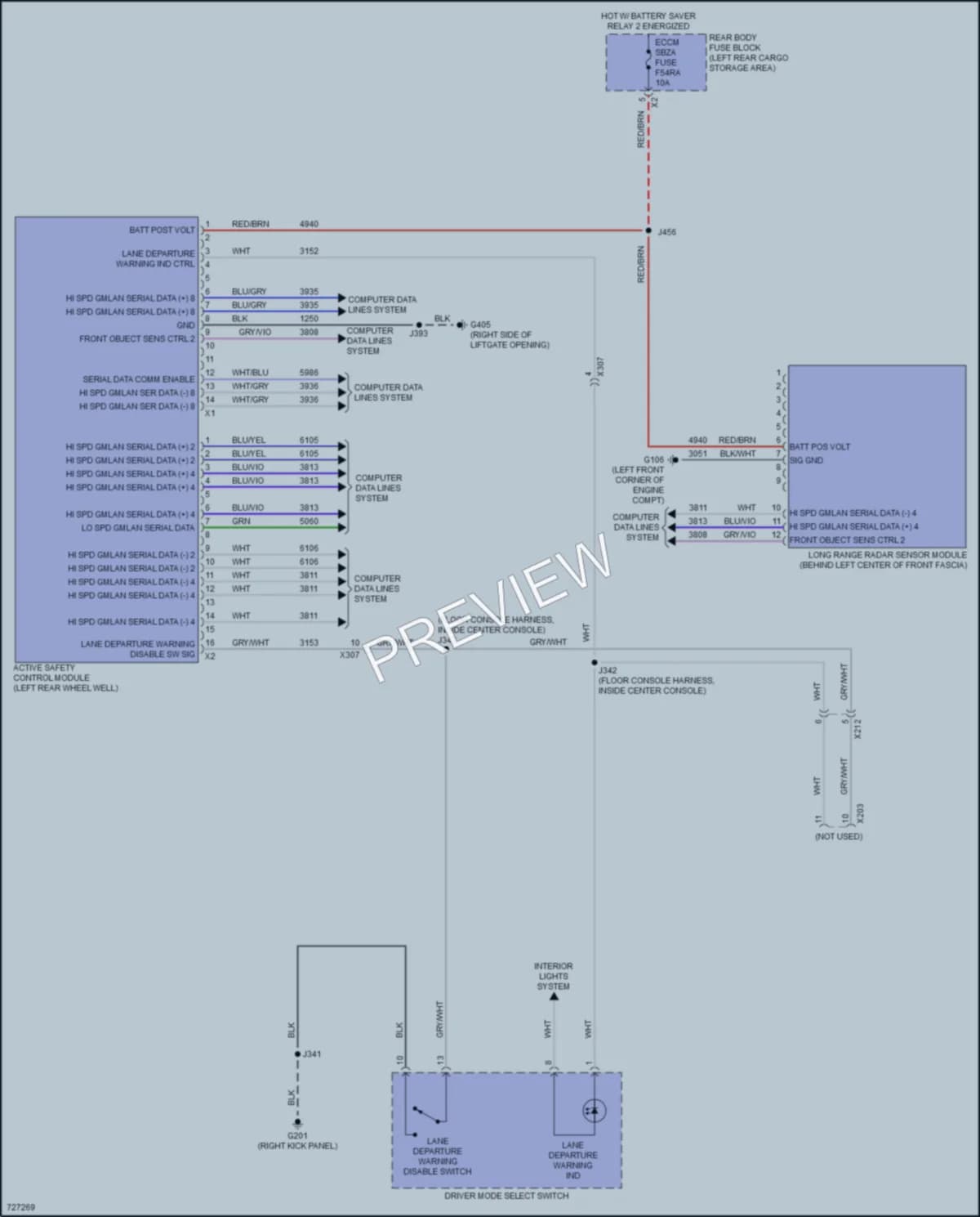 2020 Chevrolet Blazer Instrument Cluster wiring diagram preview