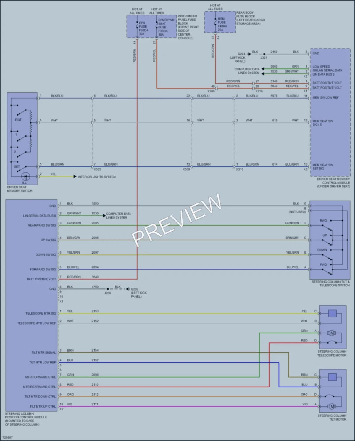 2020 Chevrolet Blazer Memory Systems wiring diagram preview