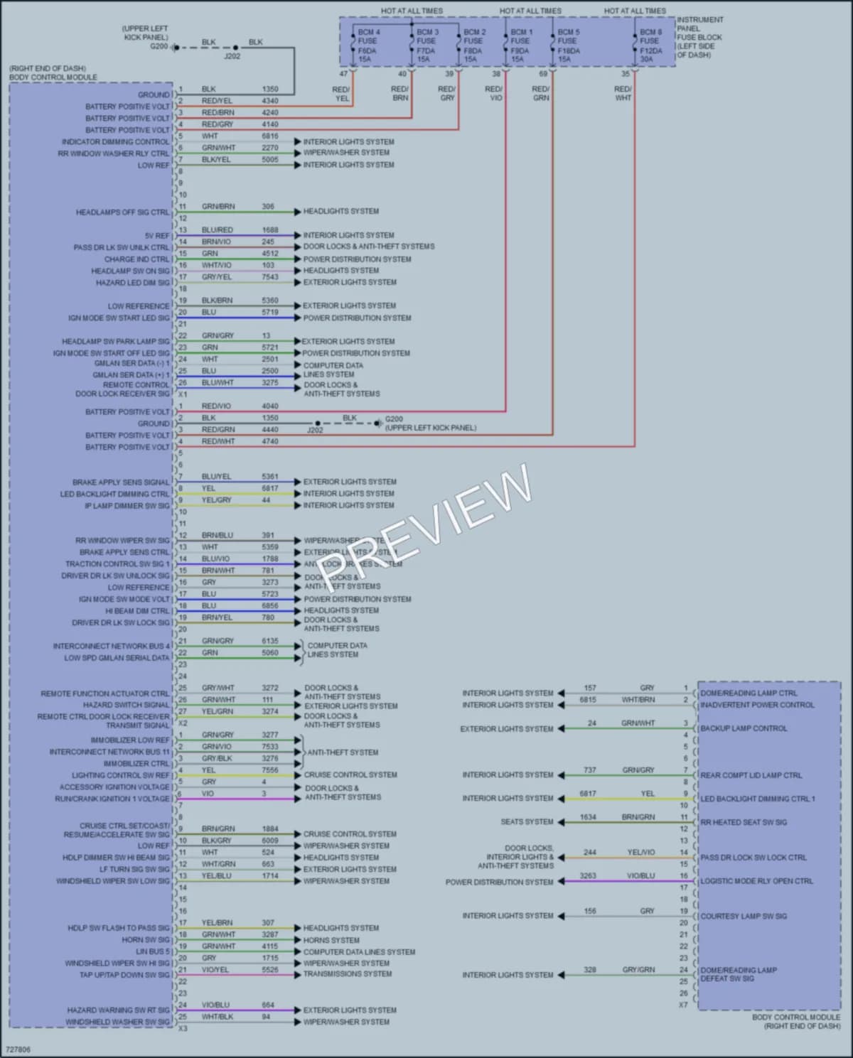 2020 Chevrolet BoltEV Body Control Modules wiring diagram preview