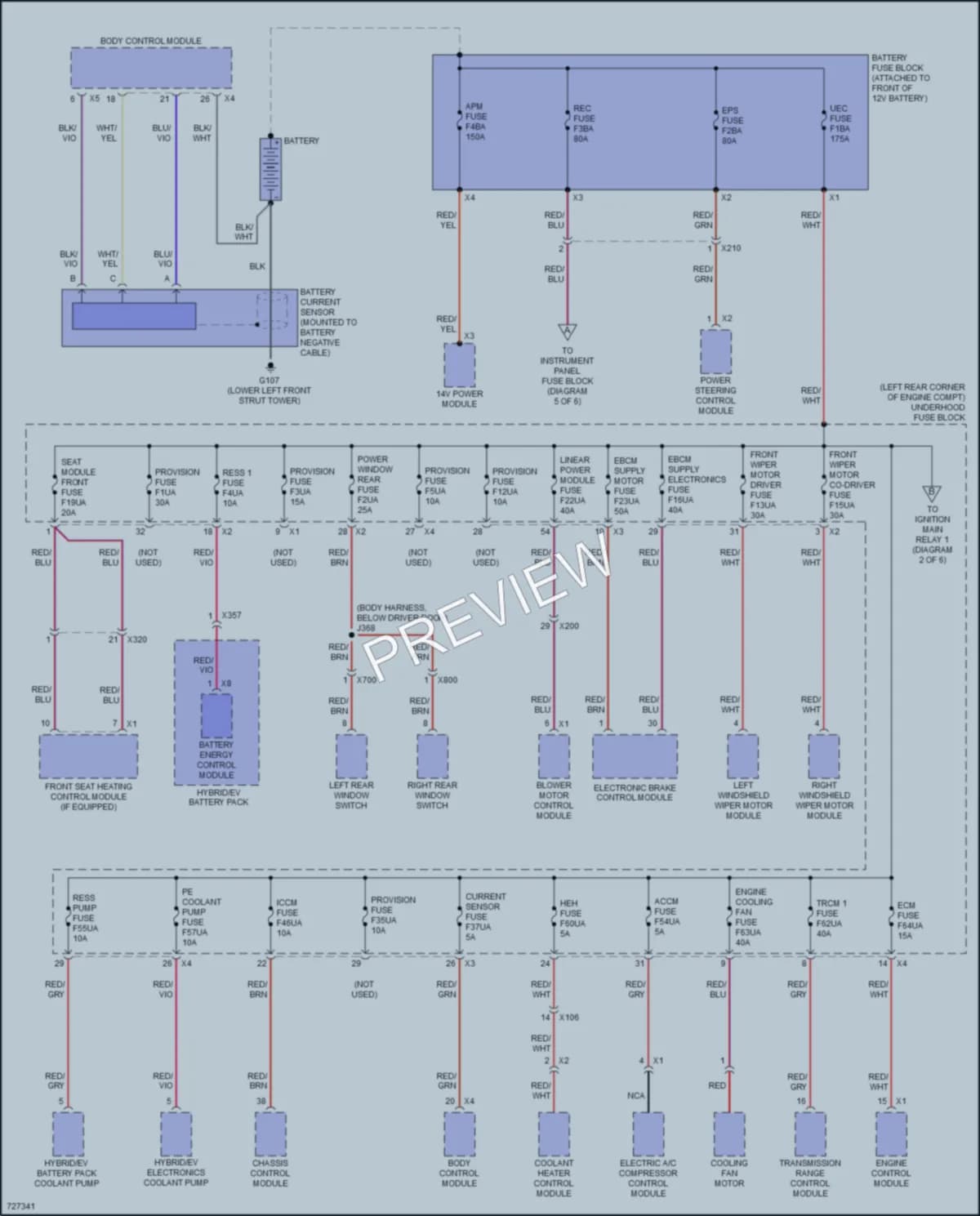 2020 Chevrolet BoltEV Power Distribution wiring diagram preview