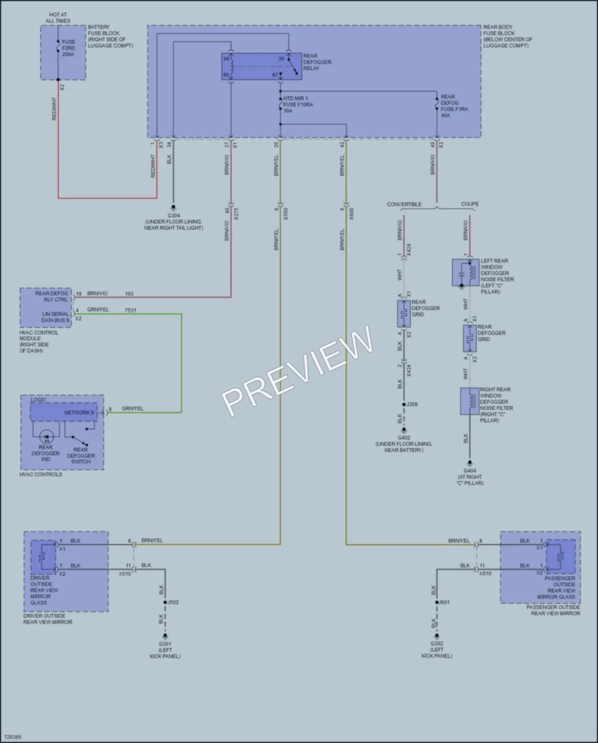 2020 Chevrolet Camaro Defoggers wiring diagram preview