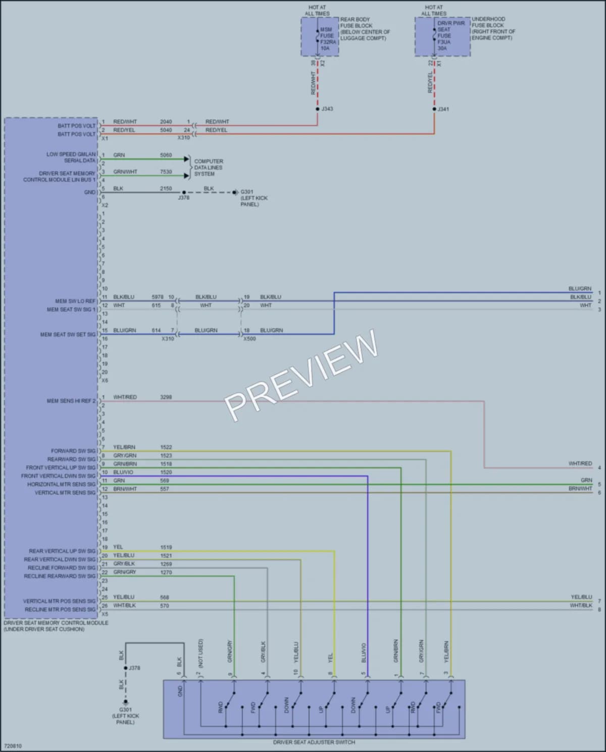 2020 Chevrolet Camaro Memory Systems wiring diagram preview