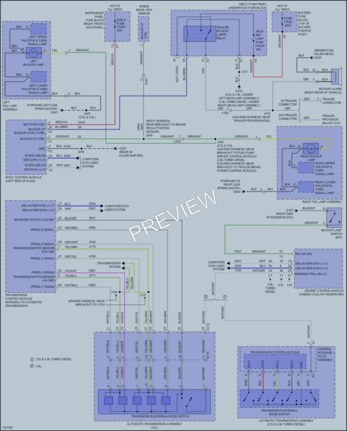 2020 Chevrolet Colorado Exterior Lights wiring diagram preview