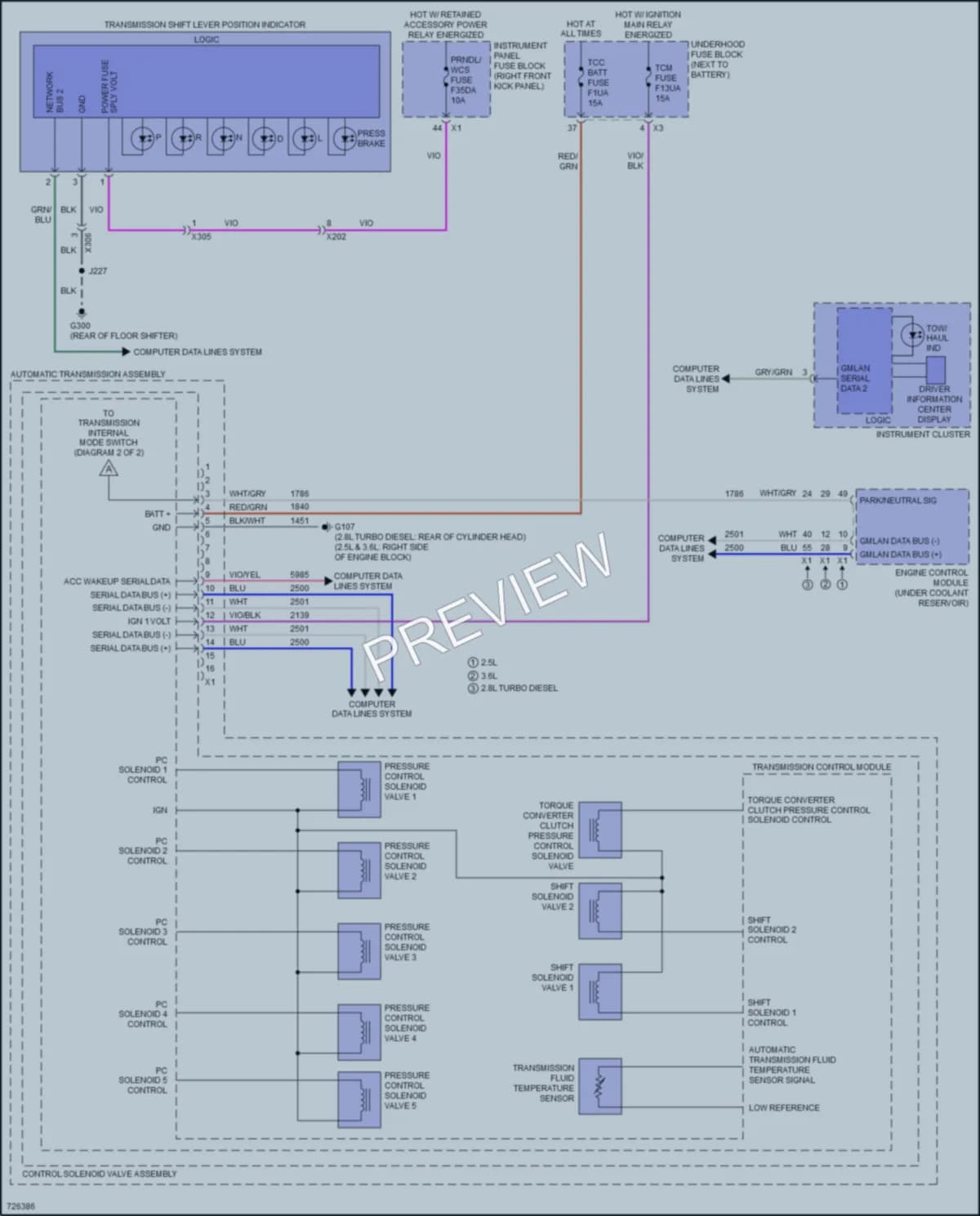 2020 Chevrolet Colorado Transmission wiring diagram preview