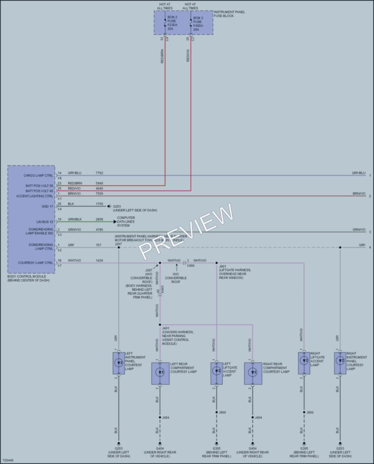 2020 Chevrolet CorvetteStingray Interior Lights wiring diagram preview