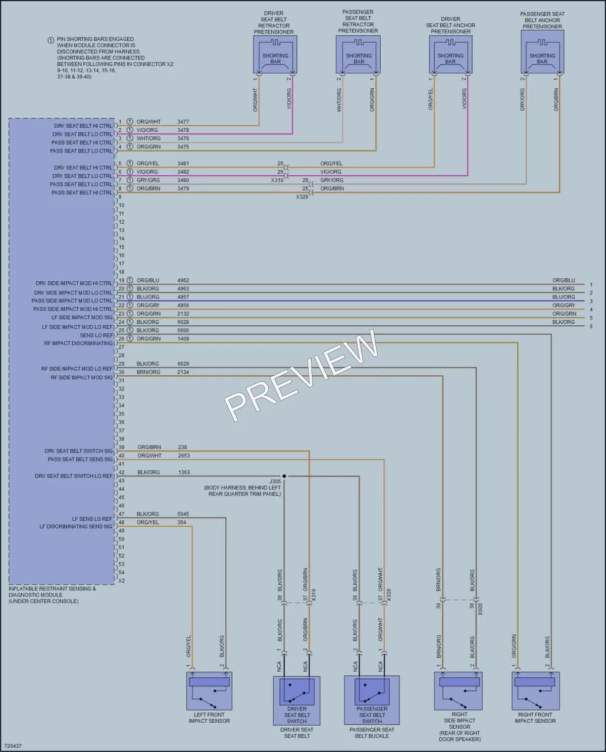 2020 Chevrolet CorvetteStingray Supplemental Restraints wiring diagram preview