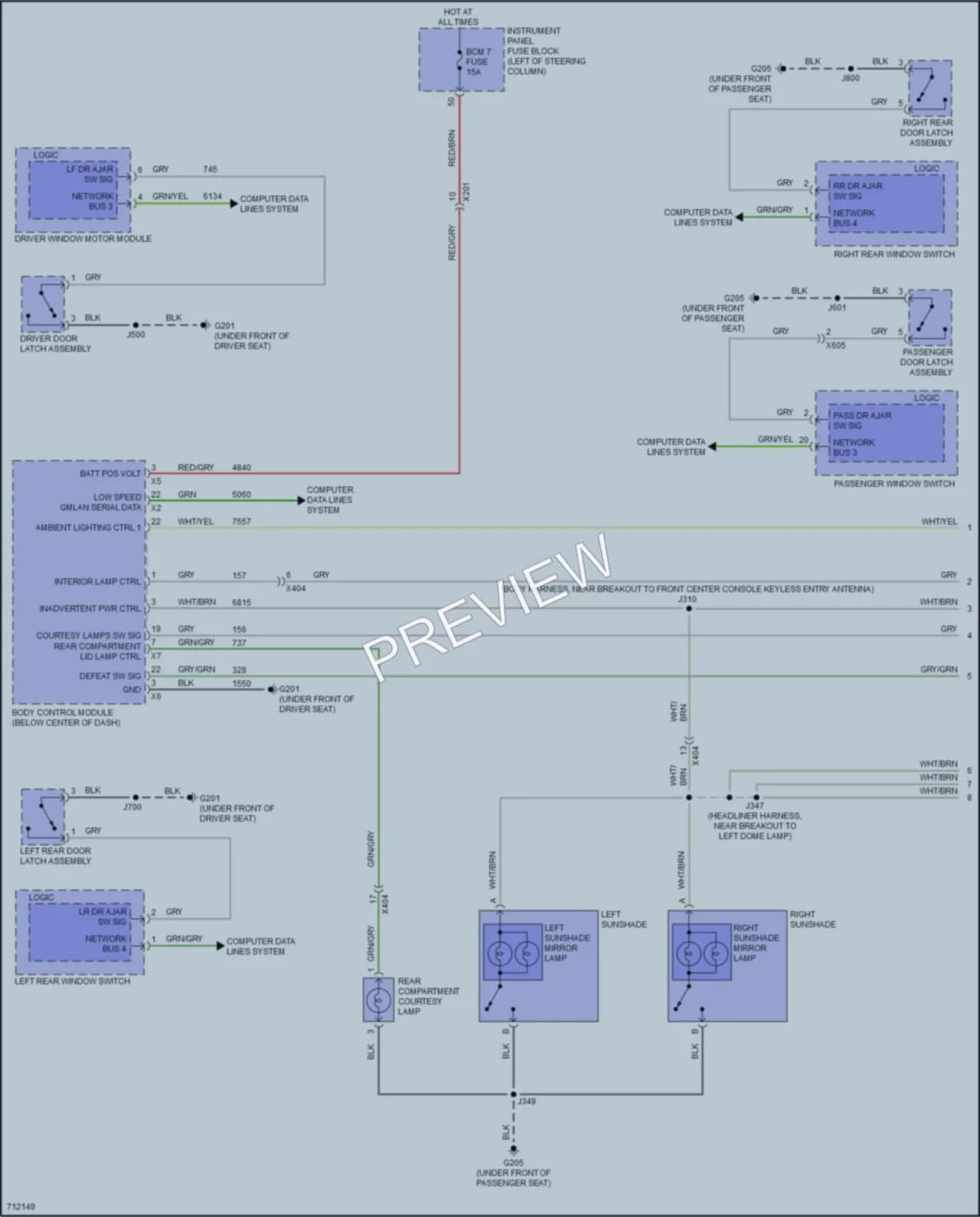 2020 Chevrolet Equinox Interior Lights wiring diagram preview
