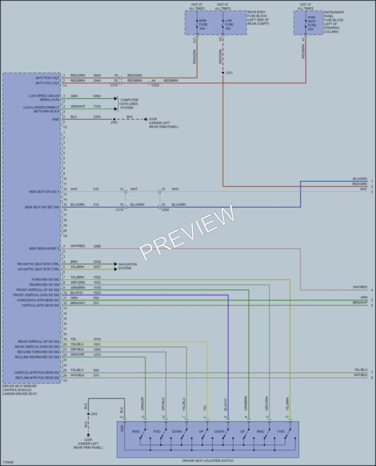 2020 Chevrolet Equinox Memory Systems wiring diagram preview