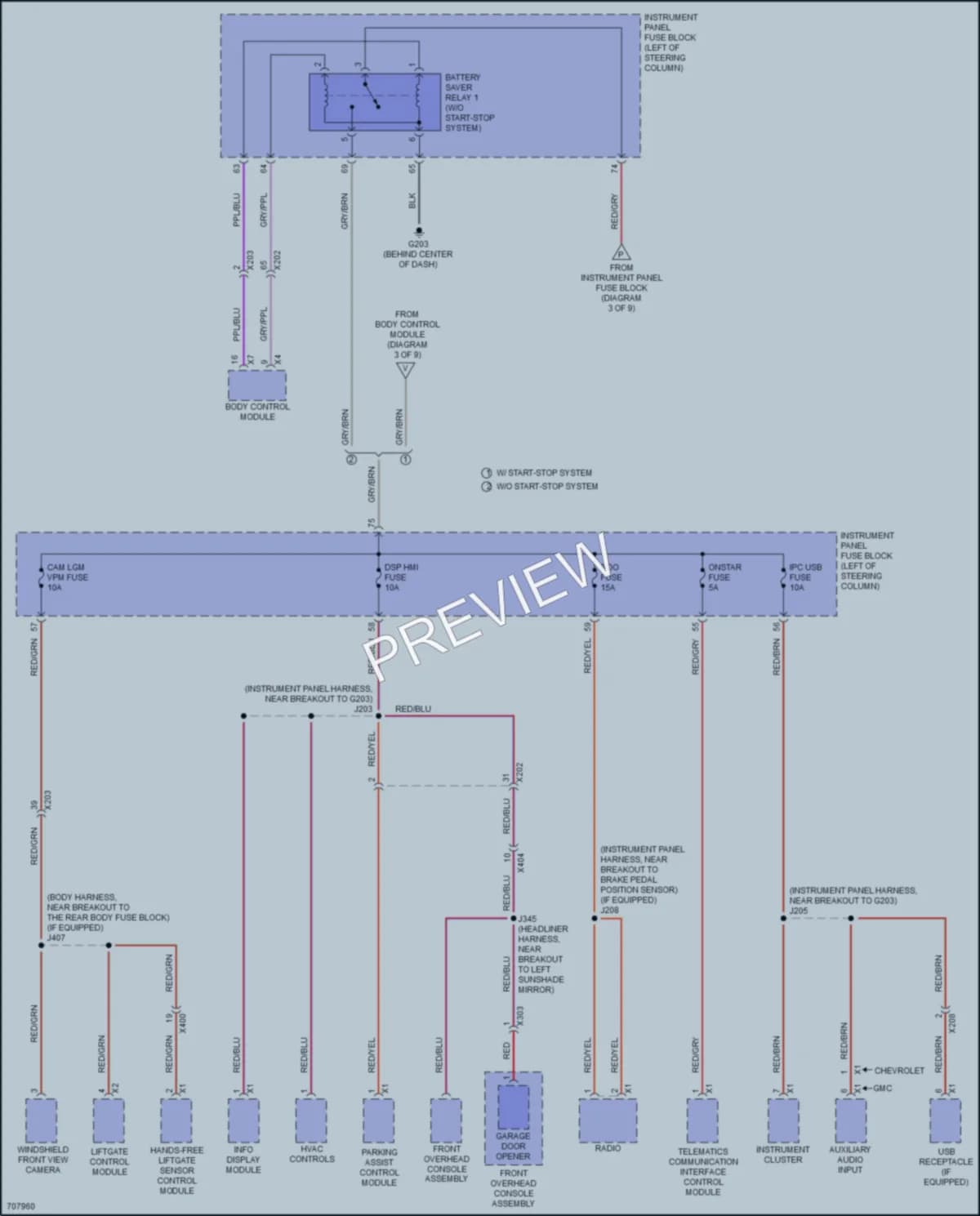 2020 Chevrolet Equinox Power Distribution wiring diagram preview