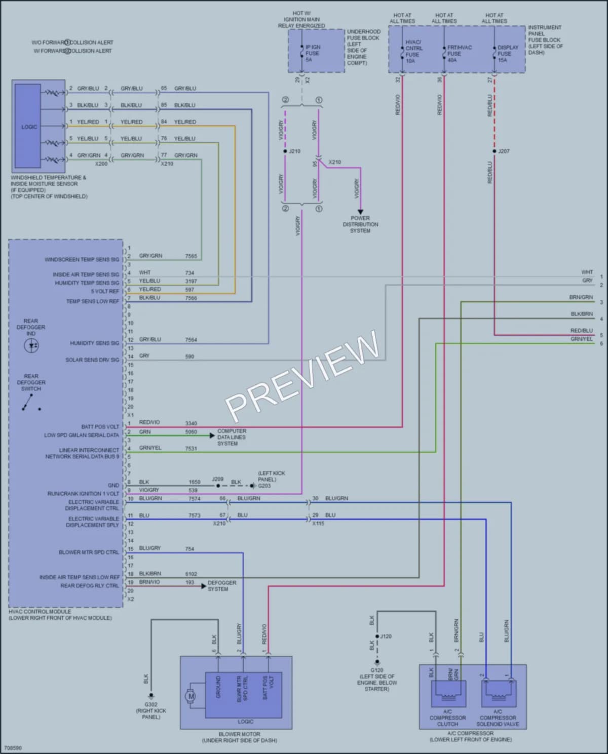2020 Chevrolet Impala Air Conditioning wiring diagram preview