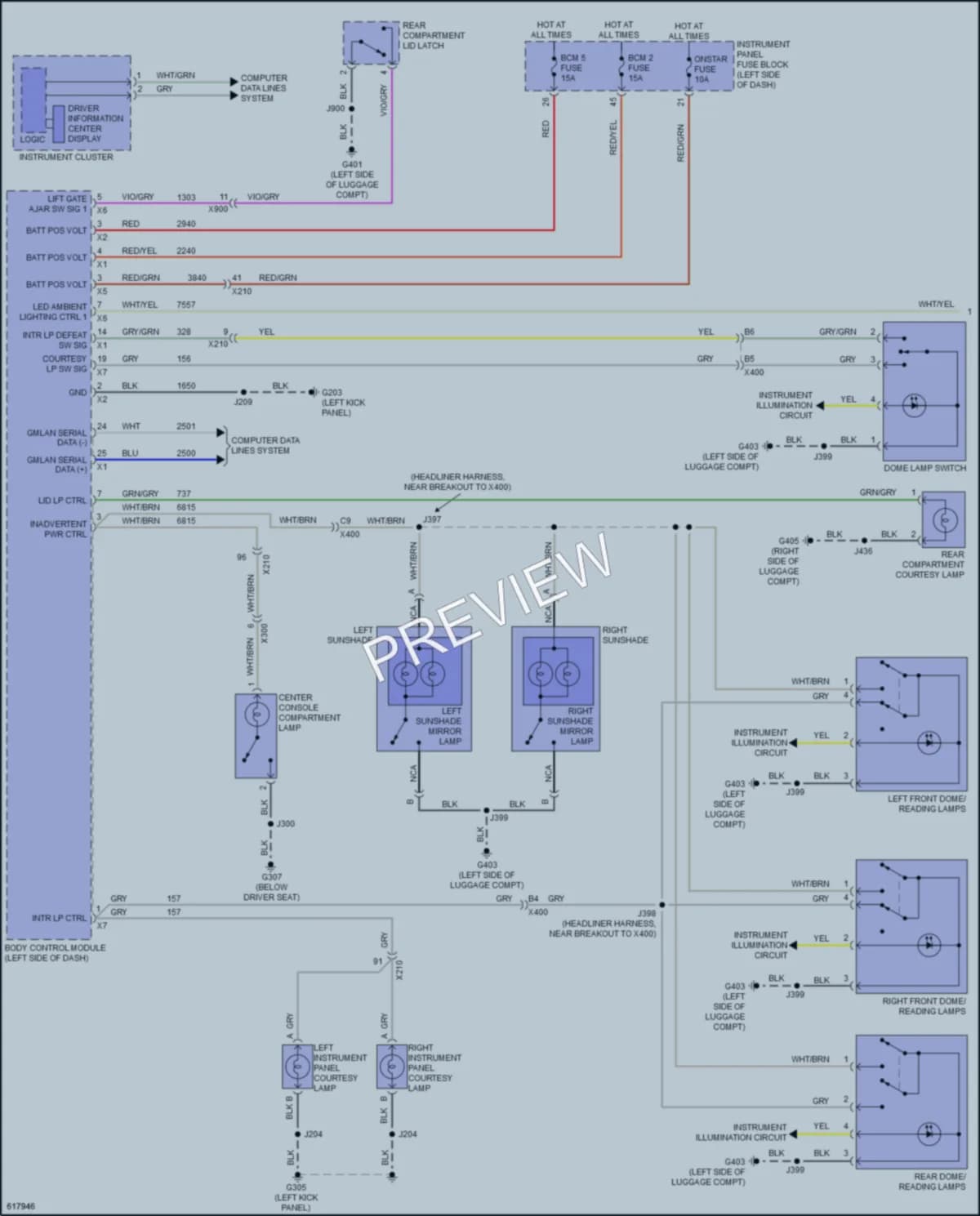 2020 Chevrolet Impala Interior Lights wiring diagram preview