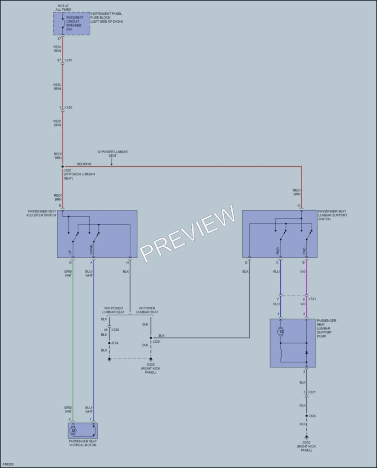 2020 Chevrolet Impala Power Seats wiring diagram preview