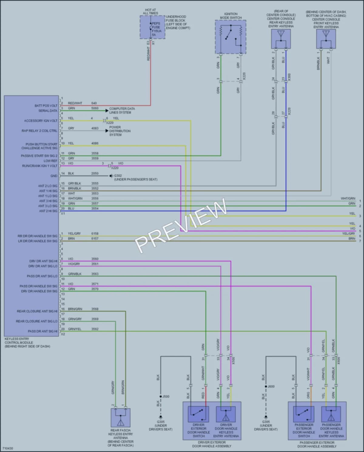 2020 Chevrolet Malibu Power Door Locks wiring diagram preview
