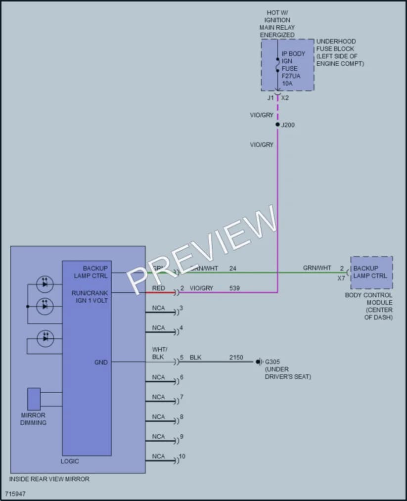 2020 Chevrolet Malibu Power Mirrors wiring diagram preview
