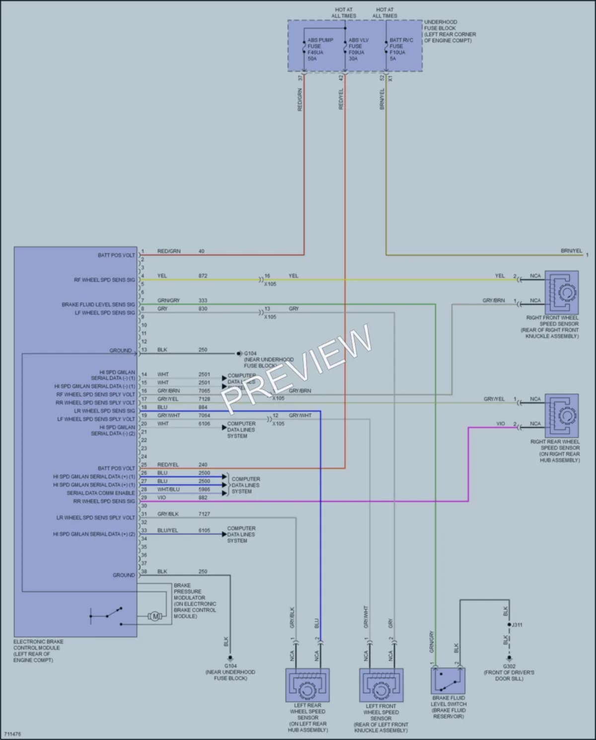 2020 Chevrolet Spark Anti Lock Brakes wiring diagram preview