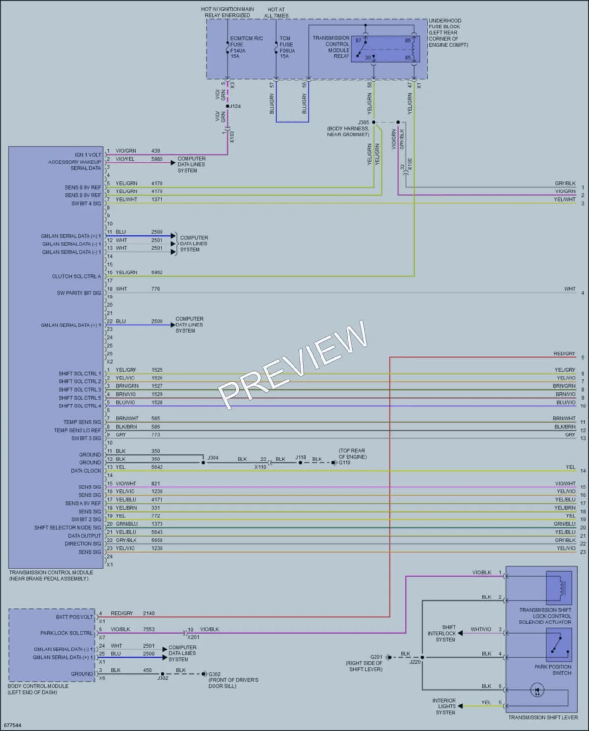 2020 Chevrolet Spark Transmission wiring diagram preview