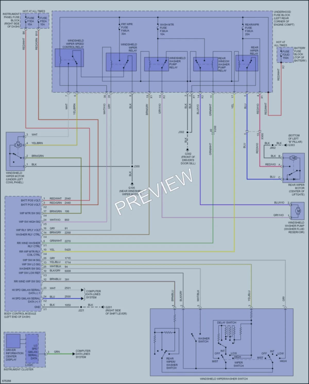 2020 Chevrolet Spark Wiper Washer wiring diagram preview