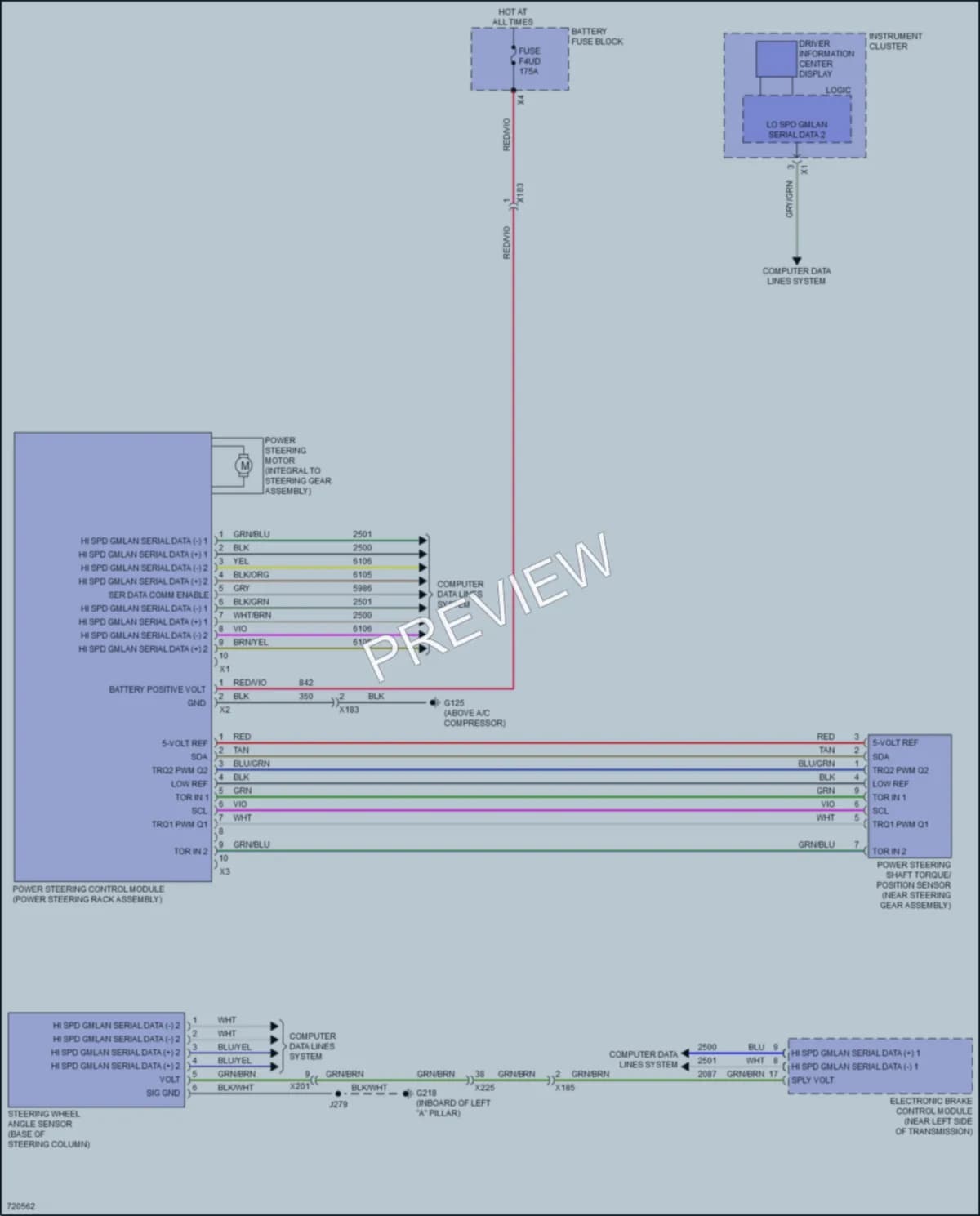 2020 Chevrolet Tahoe Electronic Power Steering wiring diagram preview