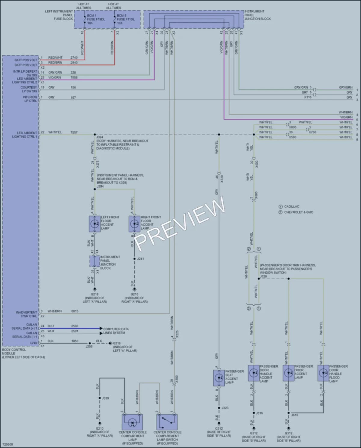 2020 Chevrolet Tahoe Interior Lights wiring diagram preview
