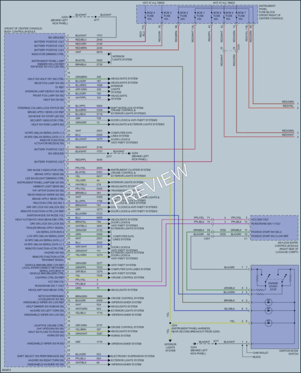 2020 Chevrolet Traverse Body Control Modules wiring diagram preview