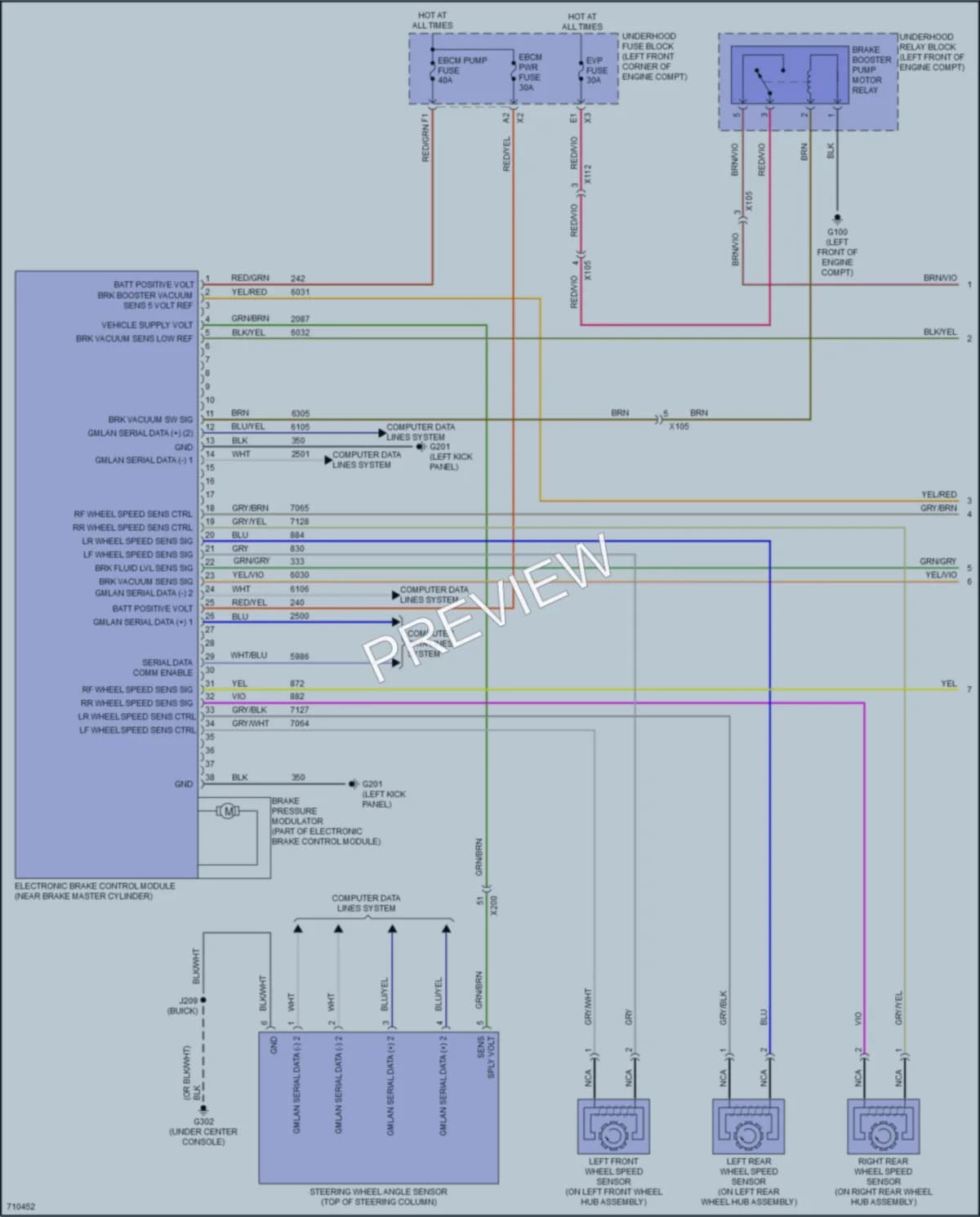 2020 Chevrolet Trax Anti Lock Brakes wiring diagram preview