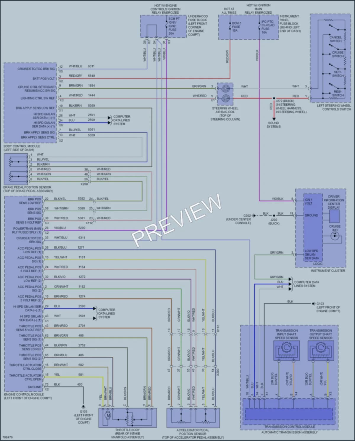 2020 Chevrolet Trax Cruise Control wiring diagram preview