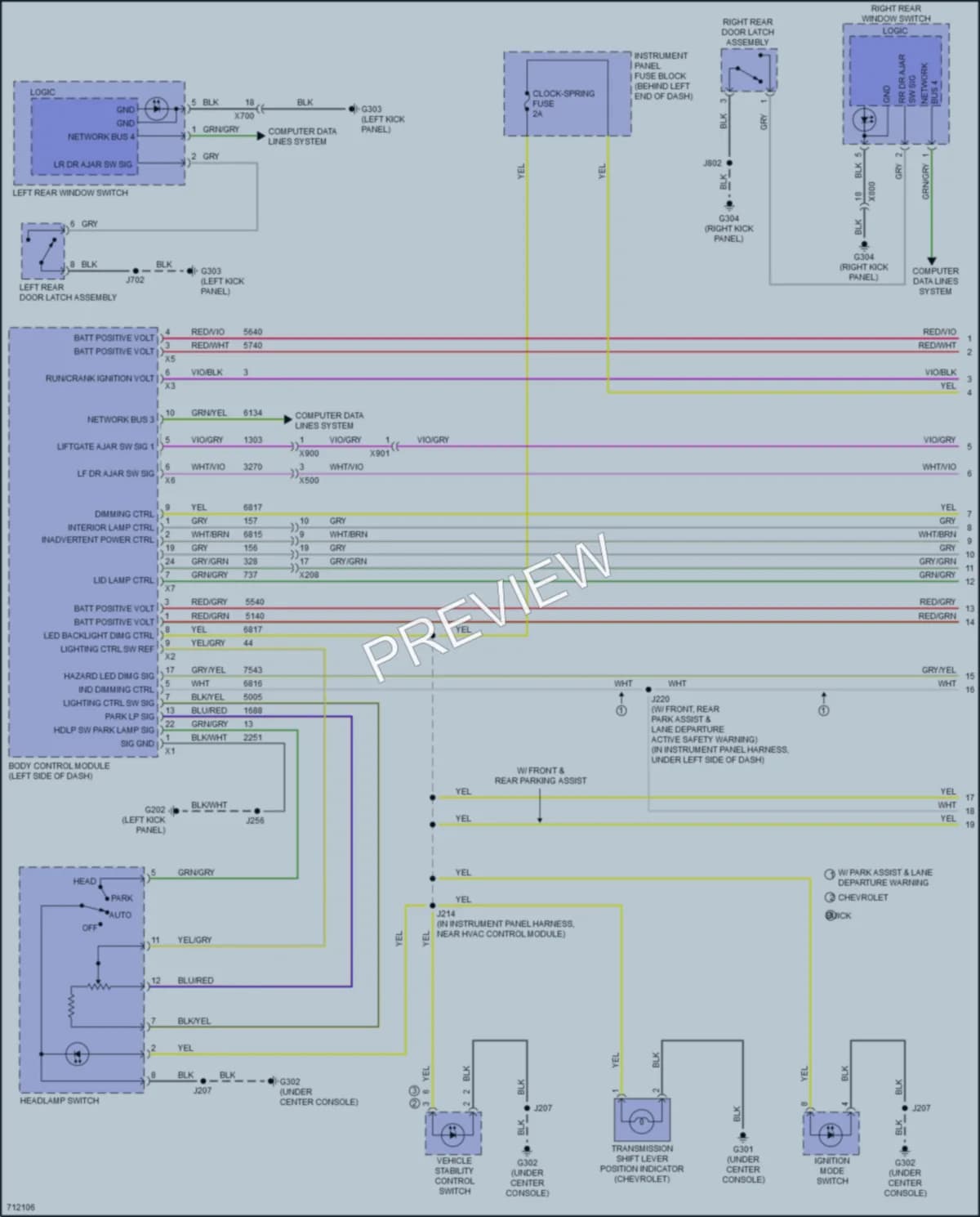 2020 Chevrolet Trax Interior Lights wiring diagram preview