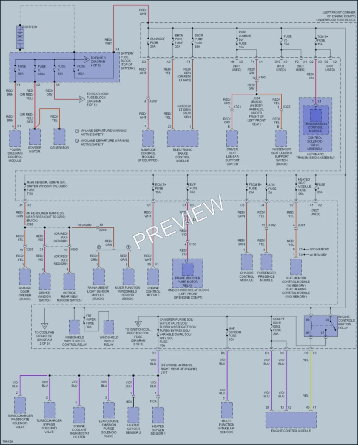 2020 Chevrolet Trax Power Distribution wiring diagram preview